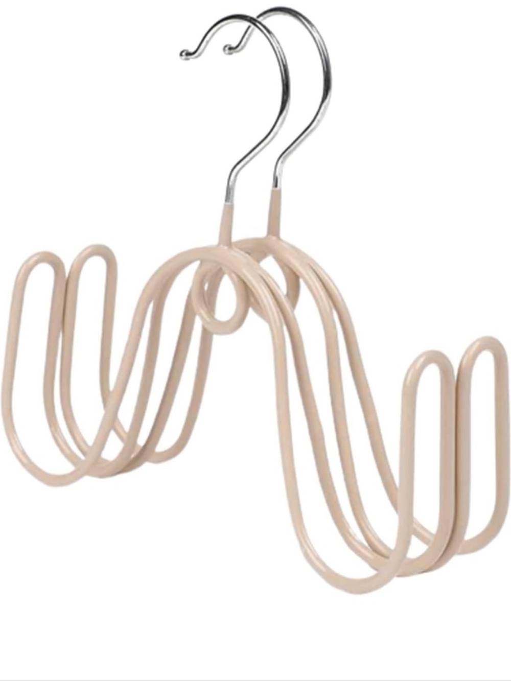 Pair of Multi-Arm Beige Shoe Multi Purpose Hangers Set of 2